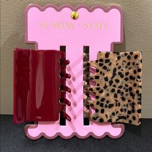 Sunday State | Animal Print Hair Clips (3”)